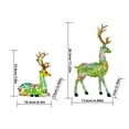 thumbnail image 2 of Deer Figurine, Set Of 2 Bookshelf Elk Ornament, Sitting Standing Table Reindeer Decorations, Resin Reindeer Animal Crafts For Christmas Home, 2 of 9