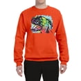 thumbnail image 2 of Cute Rainbow Neon Doberman Dog Lover Unisex Crewneck Graphic Sweatshirt, Orange, Large, 2 of 3