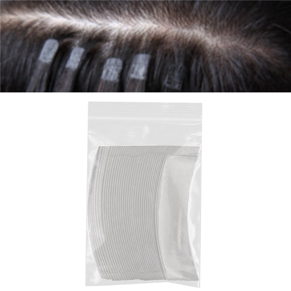 36Pcs Fixed Hair Double Sided Tape System Adhesive Hair Extension Strips Waterproof for Toupees/Lace Wigs Film