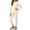 Beige, variant on LEKWK Teen Boys Girls Pajamas Long Sleeve Tops and Elastic Waist Pants Kids Loungewear 2 Piece Outfits Fall Winter Comfy Casual Homewear 4-16Y
