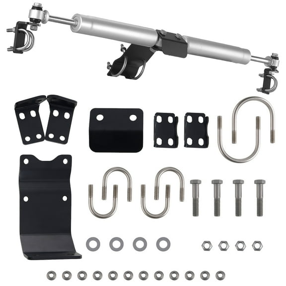 KFFKFF Dual Steering Stabilizer for 2007-2018 Jeep Wrangler JK, Compatible with 2-Inch or Higher Suspension Lifts, Improved Handling & Minimized Vibration, Simple Installation