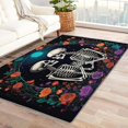 thumbnail image 1 of Colorful Area Rug 2x3, Gothic Rugs for Entryway Bedroom Living Room, Skull Indoor Door Mat, Machine Washable Rug, Non Slip Soft Low Pile Home Decor Carpet T6&-283, 1 of 7