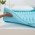 thumbnail image 4 of Blue Gel-Infused Mattress Topper - 1.5" or 2" Thick Plush Pad for Dorm, Bedroom, Hotel - All-Season Cooling & Pressure Relief, 4 of 9