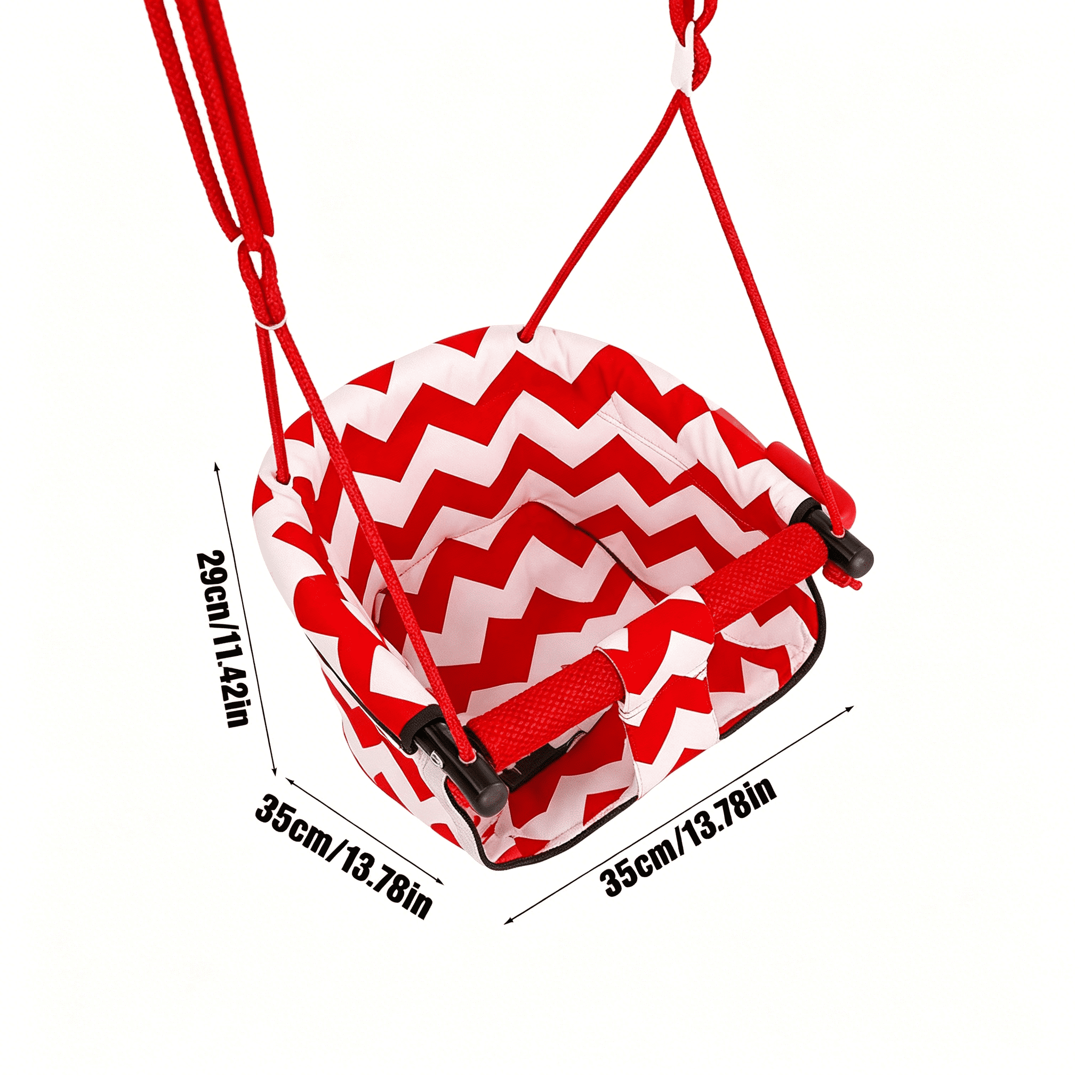 BESTSKY Premium High Back Full Bucket Toddler Swing Seat Indoor Outdoor Baby Swing for Ceiling,Porch,Doorway,Canvas Baby Swing Outdoor Toddler Swing Seat