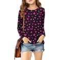 thumbnail image 2 of Jinhomg Little Girls Cute Valentines Shirt 2025 Love Heart Graphic Tees Lightweight Comfy Long Sleeve Crew Neck Tunic Tops Kids Valentine's Day Gifts Deal of The Day Prime Today Purple 3 Years, 2 of 8