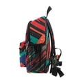 thumbnail image 4 of FORMRS School Backpack with Front Zippered Pocket 12" Student Travel Daypack, Blue Abstract Lines, 4 of 6