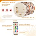 thumbnail image 5 of Yayeee Flameless Candles with Remote Flickering Battery Operated Multi Color Changing, Fall Acorns Pattern, 5 of 7