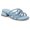 Blue, variant on Anne Klein Womens Nikole Faux Leather Rhinestone Slide Sandals