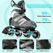 Cifaisi Adjustable Inline Skates with Illuminating Wheels for Kids, Adults, Girls and Boys,Size 3-5