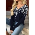 thumbnail image 4 of Zeagoo Long Sleeve Tops Women Printed Dressy Casual V Neck T-shirts Basics Blouse Fall and Spring Wear Trendy Clothes, 4 of 6
