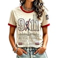 thumbnail image 2 of 9/11 25th Anniversary Shirt Womens WE Will Never Forget Tee Shirts | Lightweight Fabric, Crew Neck Short Sleeve Tops, American Flag, 2001-2026 25Th Anniversary Tops, Patriotic Honor Tee Shirt,S, 2 of 4