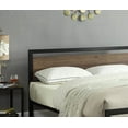 thumbnail image 2 of Distressed Oak Platform Metal Bed, Where Style Meets Sturdiness - Oak Colour, 2 of 4