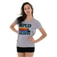 thumbnail image 3 of Idaho Potato Land Spud Muffin Funny Womens Fitted Plus Size Graphic Tee Brisco Brands 2X, 3 of 5