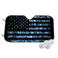 thumbnail image 2 of Picia Navy Camouflage American Flag Curved Windshield Sunshade Accordion Folding Style Auto Shade for Car Truck SUV Van Blocks UV Ray Sun Visor Protector -, 2 of 7