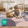 thumbnail image 4 of ODIKA 9'x12' Muted Pastel Tones Geometric Elegance Washable Area Rug Mid Century Modern Patterned Shapes for Great Room, Indoor Concept, Large Living Low Pile, Flatwoven, 4 of 7