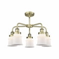 thumbnail image 2 of Innovations Lighting  Canton - 5 Light 23" Stem Hung Chandelier Antique Brass/Matte White, 2 of 2
