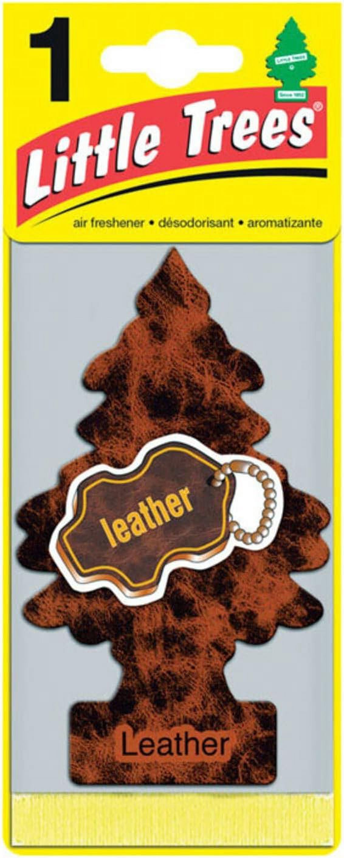 LITTLE TREES Car Air Freshener  Hanging Paper Tree for Home or Car  Leather  24 Pack