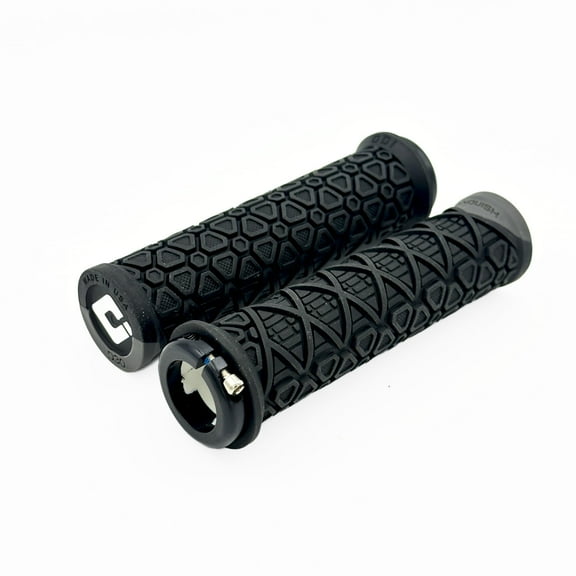 ODI Vanquish Grips - Black/Graphite, Lock-On