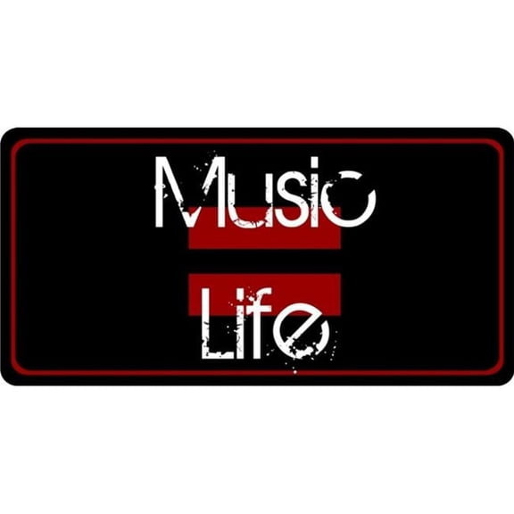 Music Equals Life Photo License Plate