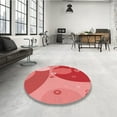 thumbnail image 4 of Ahgly Company Machine Washable Indoor Square Transitional Red Area Rugs, 7' Square, 4 of 7