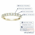 thumbnail image 3 of Vir Jewels 3/4 CTTW Diamond Wedding Anniversary Band for Women Round in 14K Yellow Gold Prong, 3 of 7