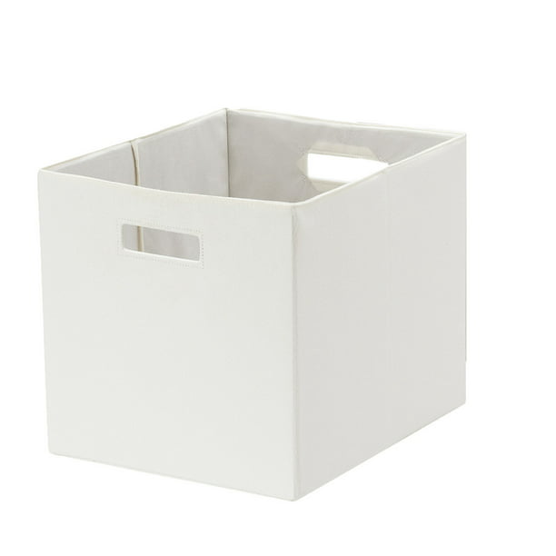 Gardens Fabric Cube Storage Bin 12 75, White Material Storage Boxes