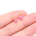 thumbnail image 4 of Golden Pink Blossom Rose Nose Stud Ring, 4 of 5