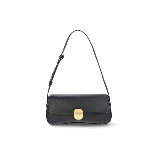 Time and Tru Women's Goldie Shoulder Bag, Black