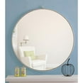 thumbnail image 3 of Metal frame Round Mirror with decorative hook 42 inch Silver finish, 3 of 13