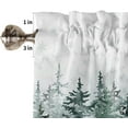 thumbnail image 4 of Christmas Valances for Windows Pine Tree Forest Christmas Kitchen Curtain Valances Rod Pocket Snowflake Window Curtain Treatment Short Topper Curtains Seasonal Valance Christmas Decor, 54x18 Inch, 4 of 6
