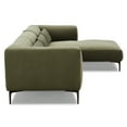 thumbnail image 5 of Saviola Green Velvet Japandi Style Modern Living Room Corner Sectional Sofa, 5 of 7