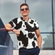 thumbnail image 4 of Balery Cow Skin 2 Camisa Polo de Hombre con Estampado, de Manga Corta y Tejido Medio, Camisa Tipo Golf Polo-Medium, 4 of 6