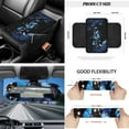 thumbnail image 5 of Yuyamidu Blue Butterfly Car Seat Cover Set Front Seat Cover Flower Steering Wheel Cover Seatbelt Pads Armrest Cover Trash Can Air Vent Holder Rear View Mirror Cover Coasters Key Chain, 12 Piece, 5 of 6