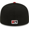 thumbnail image 4 of Men's New Era Black Rochester Red Wings Home Authentic Collection 59FIFTY Fitted Hat, 4 of 5
