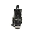 thumbnail image 5 of New Rock 7950-S9 Black Ankle Boots Western Goth Strap Skull Stud Metal 42, 5 of 6