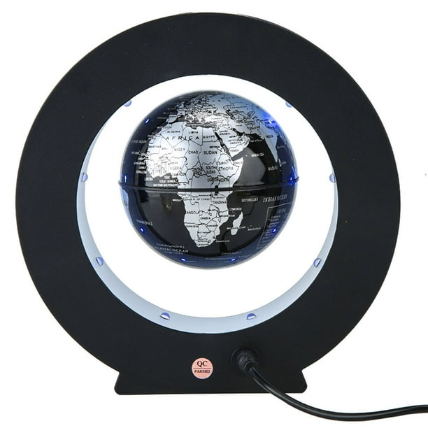 Globe sur pied de diamètre 43 cm, couleur noir et argent (en anglais)