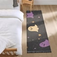 thumbnail image 3 of Yayeee Runner Rug for Bedroom 2'x6' Machine Washable Hallway Non Slip Mat, Black Halloween Ghosts, 3 of 8