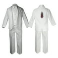 thumbnail image 3 of New Born Baby Boy Teen Christening Baptism Communion Formal White Paisley Suit Silver or Gold Guadalupe on Back SM-20, 3 of 5