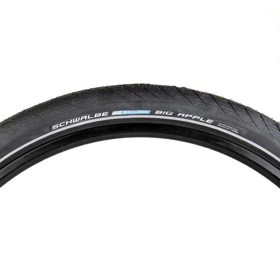 Schwalbe Bicycle Cycle Bike Big Apple Raceguard Tyre Black With Reflective Wall