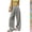 03# Black, variant on Linen Drawstring Pants Women Pinstripe Wide Leg Flowy Pants Palazzo Beach Casual Pant with Pockets Loose Summer Pant Blue XL