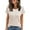 Beige, variant on Women's Plus Size Tops Short Sleeve Shirts Solid Color Round Neck Lace Patchwork Striped Tunic Causal Tee Blouses