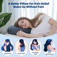thumbnail image 4 of Adjustable Memory Foam Pillow - 4 Heights from 1.2 to 4.8in, Cervical Pillow for Neck Pain Relief, CertiPUR-US Neck Support Pillow for Side Sleepers, Thin Pillow for Back/Stomach Sleepers, 4 of 6