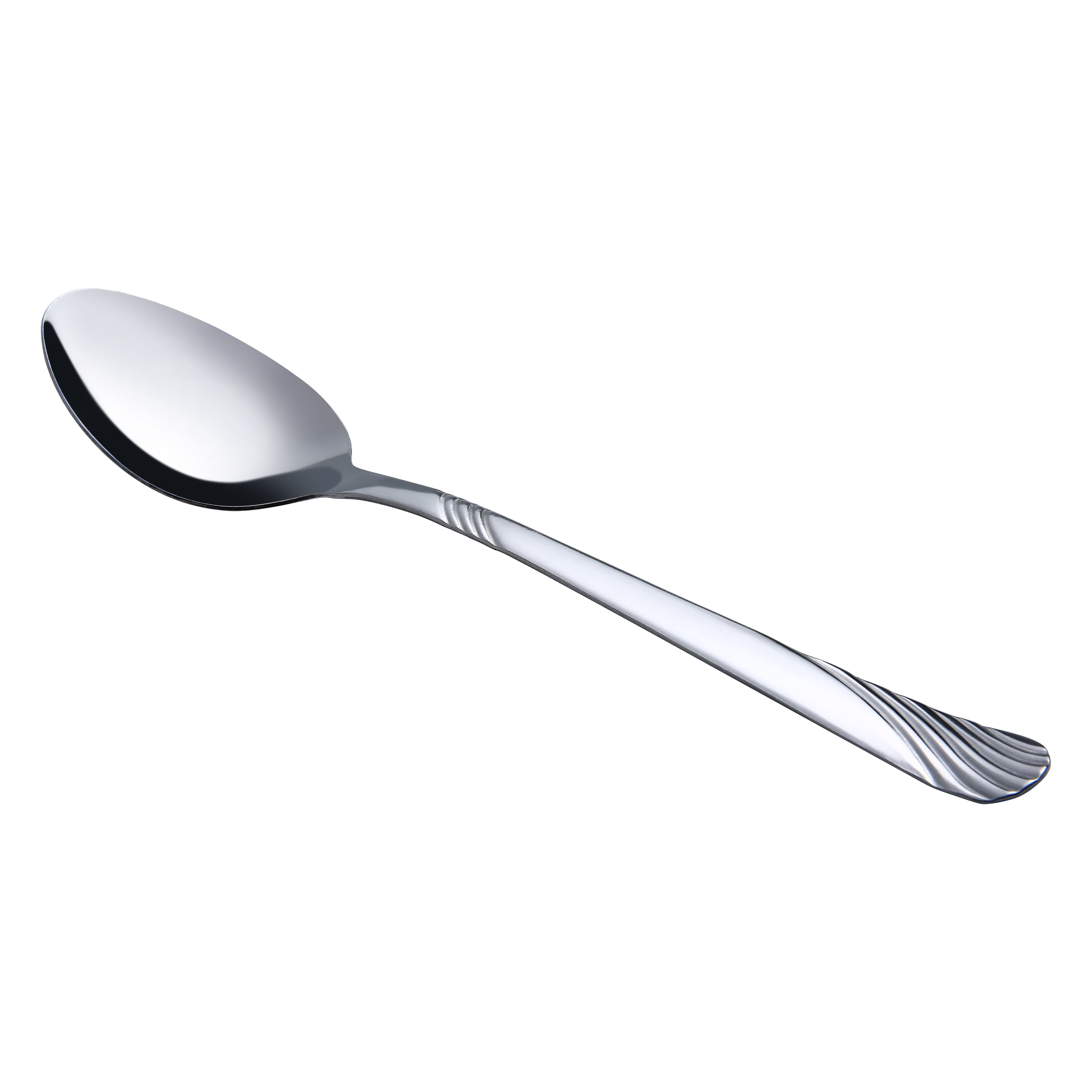 Mainstays Swirl Stainless Steel Adult Dinner Spoon, 4-Piece Set, Silver