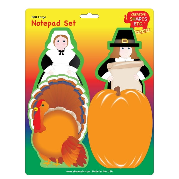 SHAPES ETC. Large Notepad Set - Thanksgiving