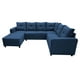 thumbnail image 3 of Sala Esquinera en U El Bazar Store Hera Azul marino 160x275x215 cm 4 Salas en 1 Tela Lino nacional Modular Chaise love seat sofa, 3 of 8