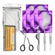 thumbnail image 2 of Juego de herramientas de extensión de pestañas: 1 caja de pestañas individuales, 3 tipos de pinzas para pestañas, 1 r de pestañas, 1 soporte par Púrpura Baoblaze Pestañas individuales, 2 of 8