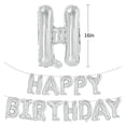thumbnail image 1 of Banner plateado de globos de feliz cumpleaños, 16 pulgadas, letras de lámina de mylar, ban Toniful TONIFUL, 1 of 2