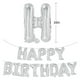 thumbnail image 1 of Banner plateado de globos de feliz cumpleaños, 16 pulgadas, letras de lámina de mylar, ban Toniful TONIFUL, 1 of 2