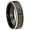 Black And Gold Step Edge, variant on Celtic Knot Dome Brushed Finish Blue Tungsten Men Ring 10MM