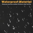 thumbnail image 2 of Square Patio Table Cover, Indoor Garden Outdoor Furniture Covers, 420D Oxford Fabric Covers Dustproof and Waterproof Windproof UV-Protection Drawstring Buckle, Black, Maiiann, 2 of 11